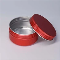 5 ml roter Aluminiumbehälter mit Kappe